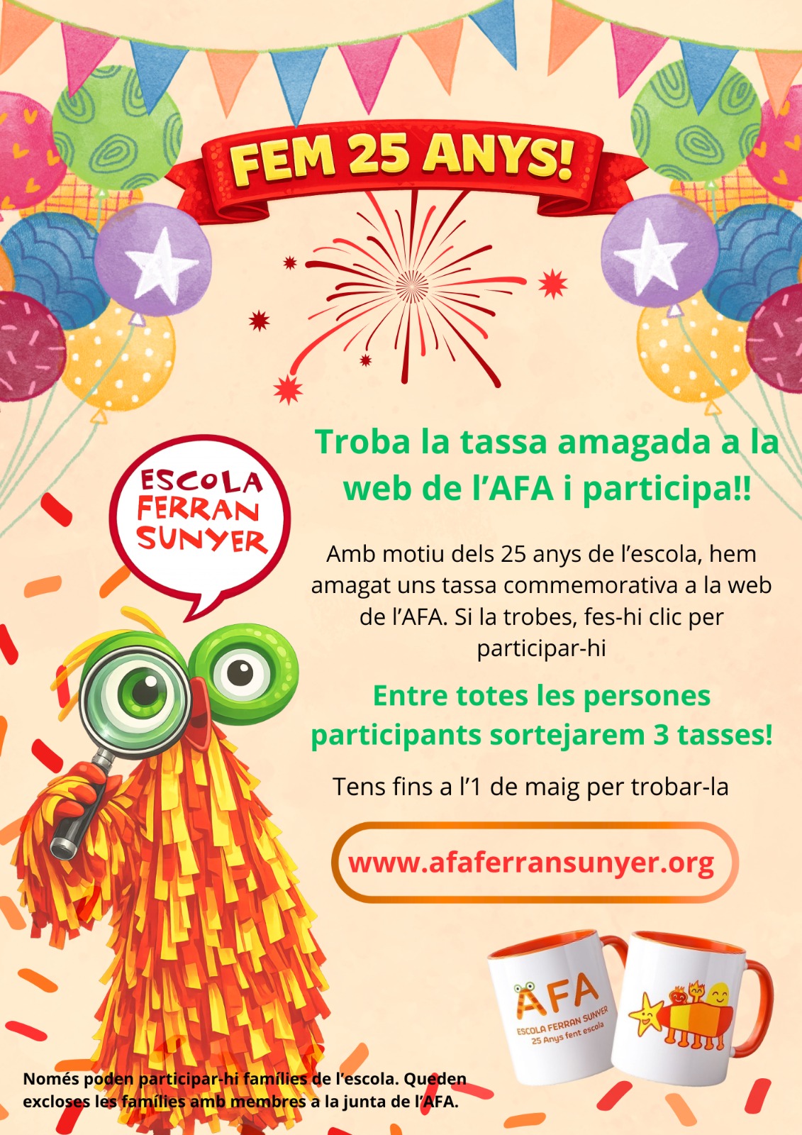Fem 25 anys! Troba la tassa amagada a la web de l’AFA